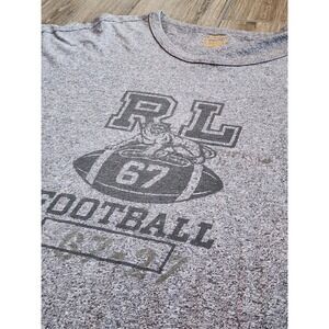 Polo Ralph Lauren Mens 3XB Grey Heather RL 67 Football Tiger Graphic T-Shirt